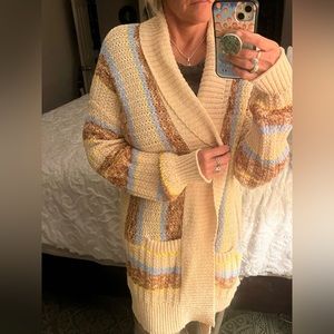 Cozy Gorgeous, Long Beach  sweater,  Sz L